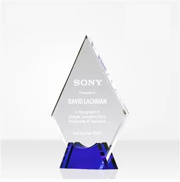 Top Peak Crystal Award з блакитною кристалічою основою