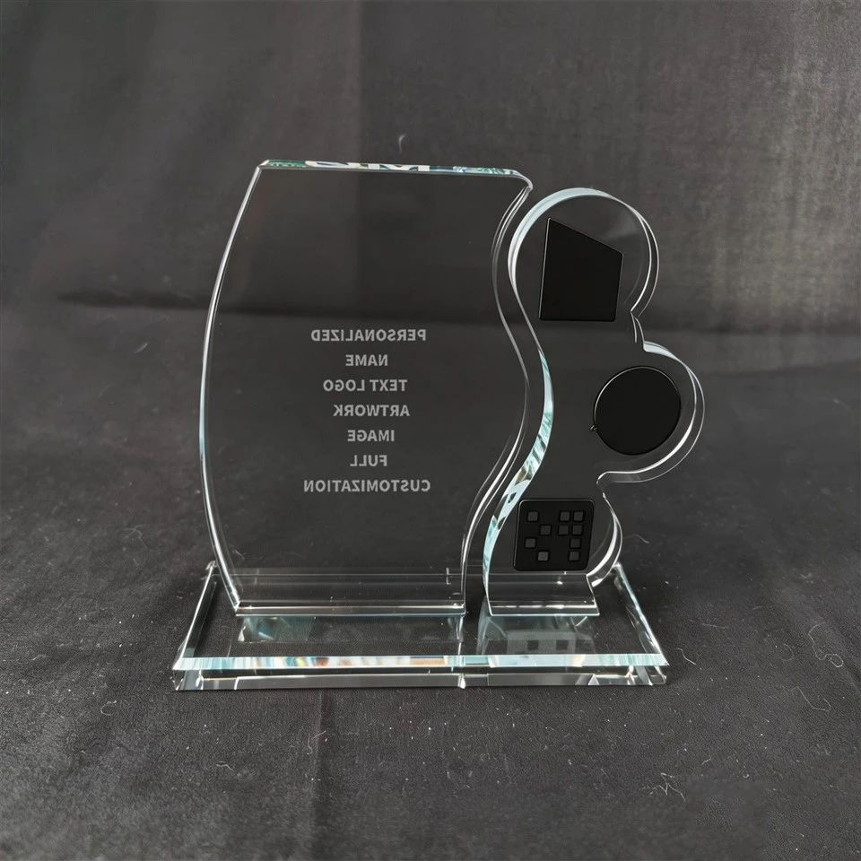 Abstract Curved Shape Crystal Award high quality