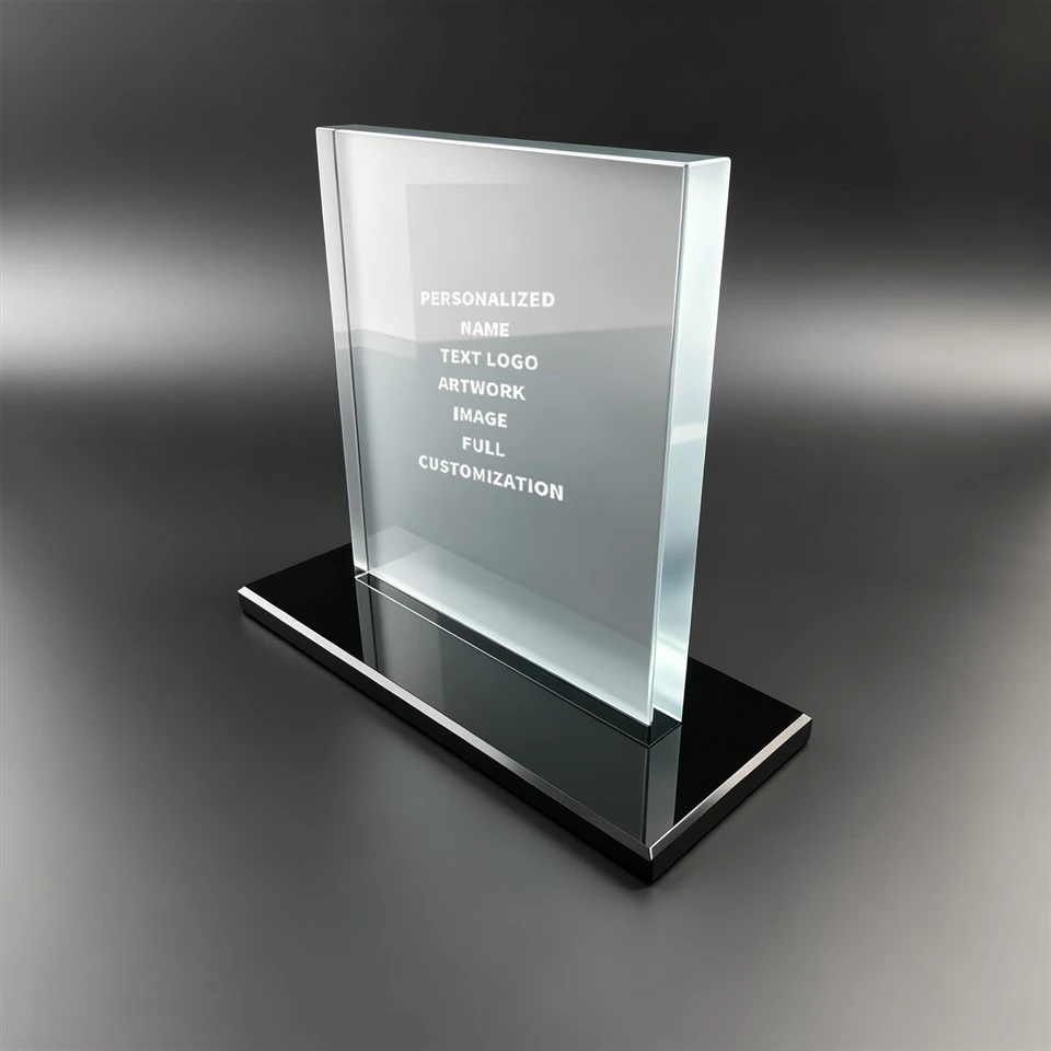 Vertical Rectangle Black Base Crystal Trophy best